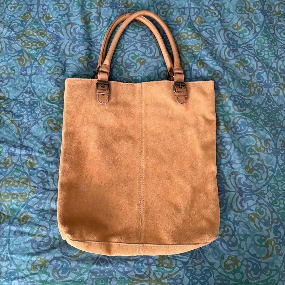 Miss Albright Peach Tote with French Bulldog Design by Donna McKenzie - Picture 3 of 8